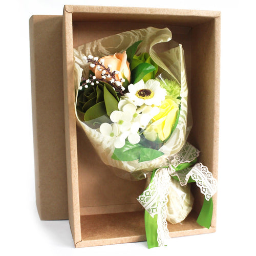 Bouquet de Fleurs en Savon Vert – Coffret Cadeau