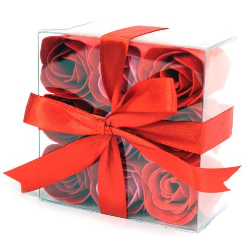 Bouquet de 9 Fleurs de Savon – Roses Rouges