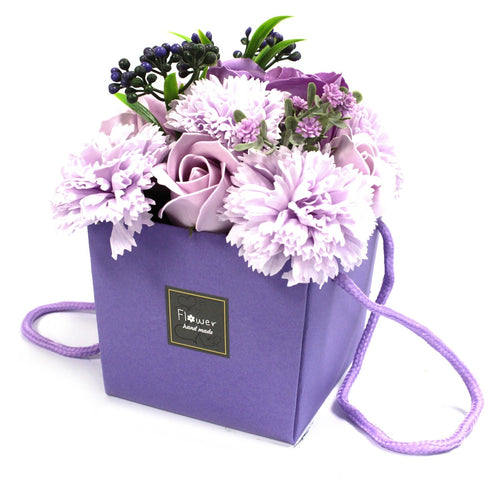 Bouquet de Savon Lavande, Rose & Œillet - Coffret Cadeau