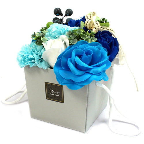 Bouquet de Fleurs de Savon Luxe – Blue Wedding