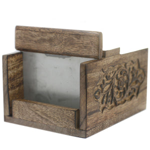Coupe-Savon Artisanal en Bois de Manguier Sculpté