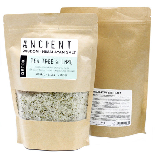 Sel de Bain Himalayen Détox 500g - Tea Tree & Citron Vert
