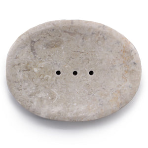 Porte-Savon Ovale en Marbre Crème