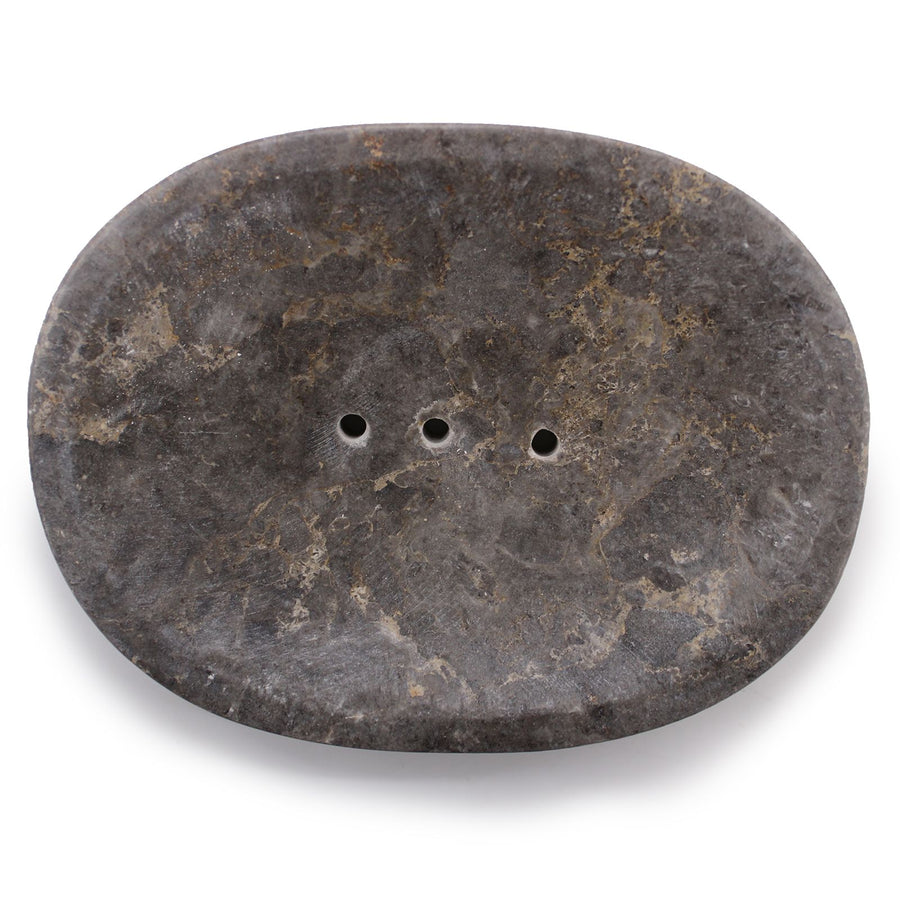 Porte-Savon Ovale en Marbre Gris