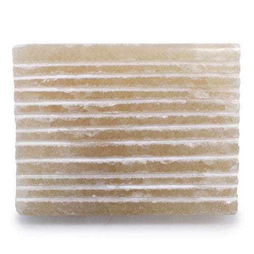 Porte-savon carré en onyx miel