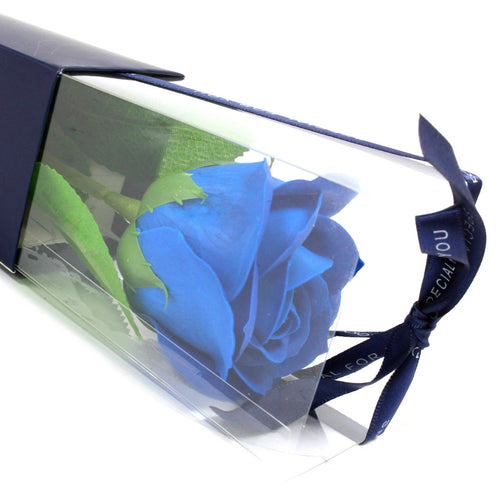 Rose en Savon Bleue – Fleur de Savon Unique