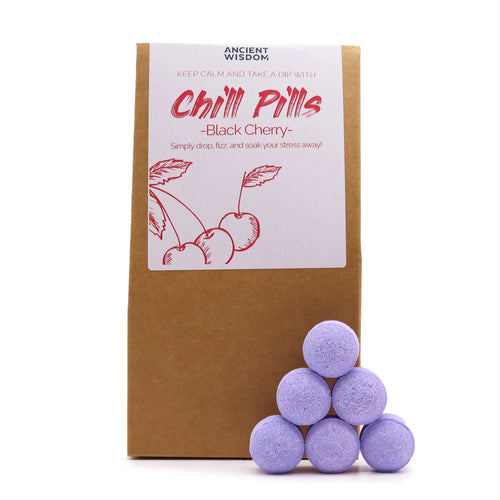 Sels de Bain Relaxants Cerise Noire – Coffret Chill Pills 350g