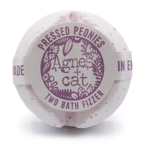 Bombe de Bain Effervescente Pivoines Pressées – Agnes + Cat