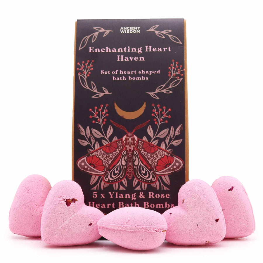 Coffret Bombe de Bain en Forme de Cœur Artisanale – Cœur Enchanté