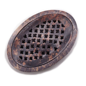 Porte-Savon Ovale en Pierre à Savon – 11x8cm
