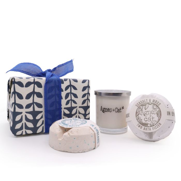 Coffret Cadeau Bain Violette de Parme – Bougie & Bombe Effervescente