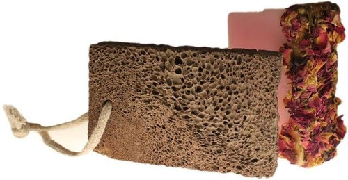 Pierre Ponce Volcanique Pieds – Forme Savon Carrée