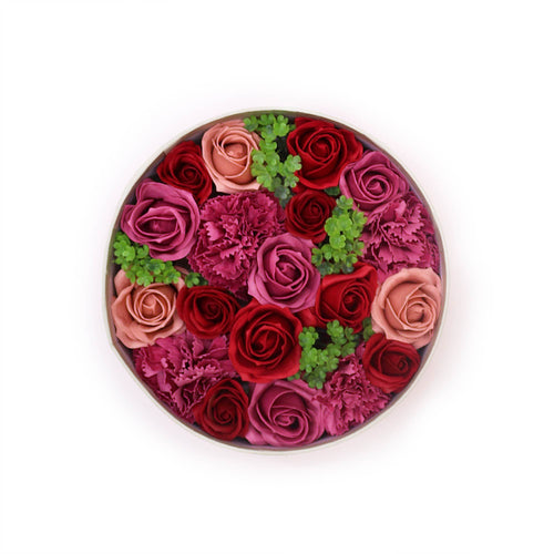 Coffret Rond Fleurs de Savon – Roses Vintage