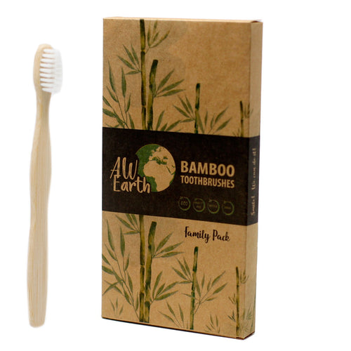 Brosse à Dents Bambou Pack Familial – 2 Adultes et 2 Enfants