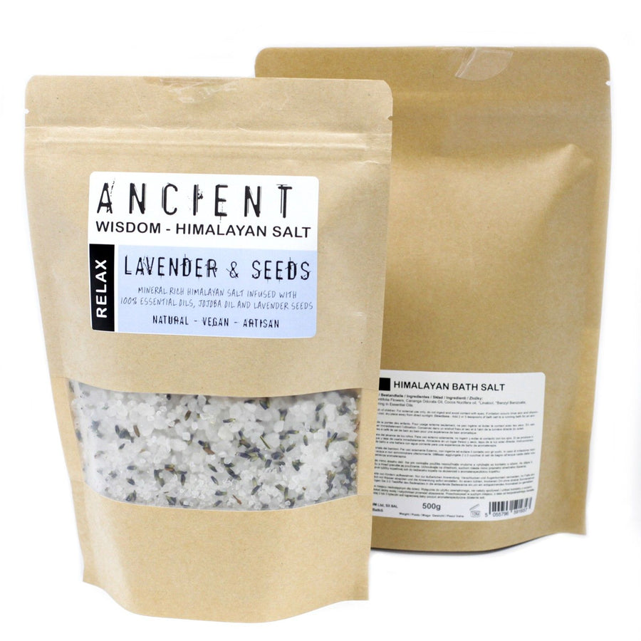 Sel de Bain Himalayen 500g Relaxant - Lavande & Jojoba